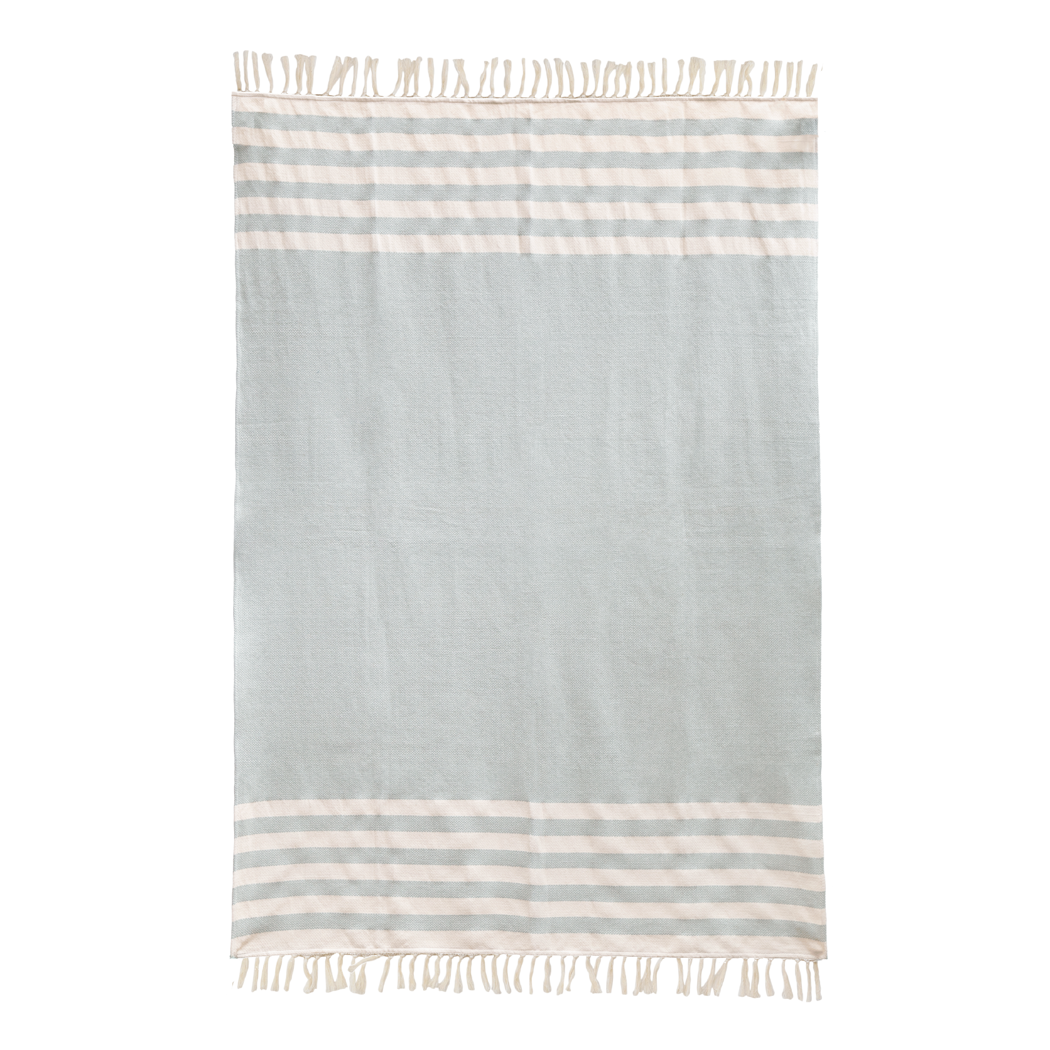 Mint Stripes Throw