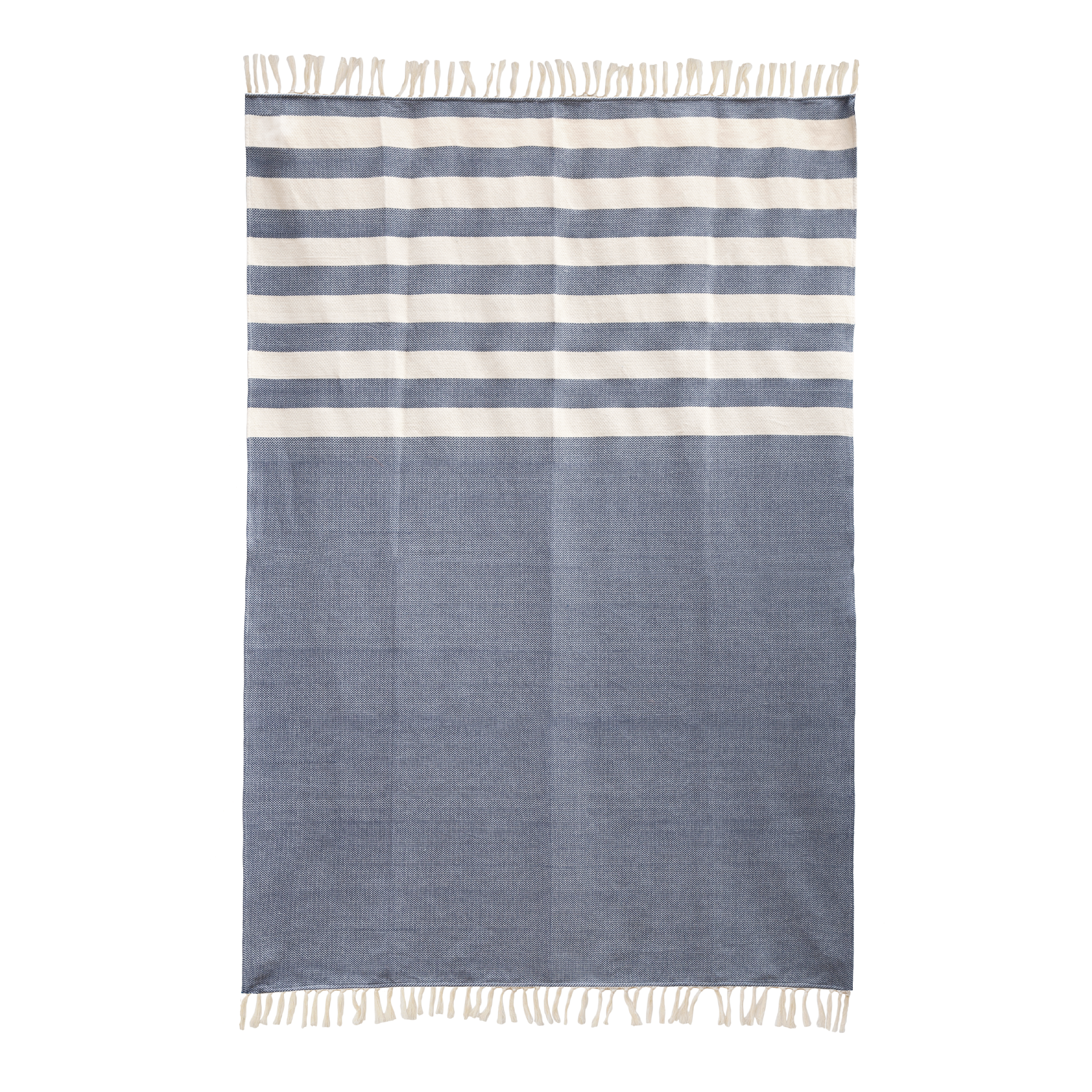 Navy Stripes Throw