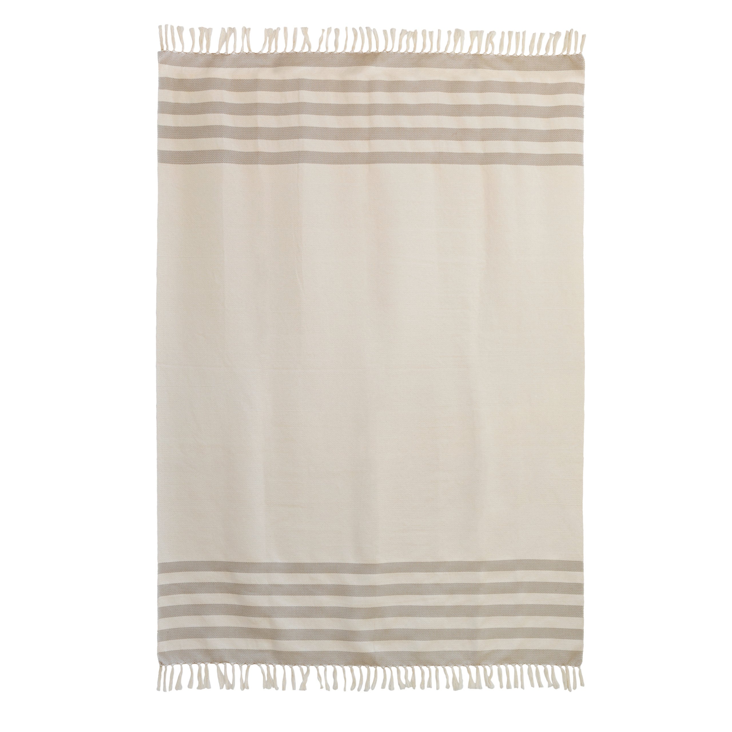 Beige Stripes Throw