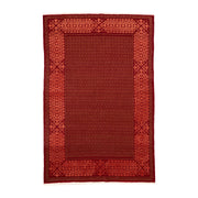 Red Arabesque Hand-knotted Carpet