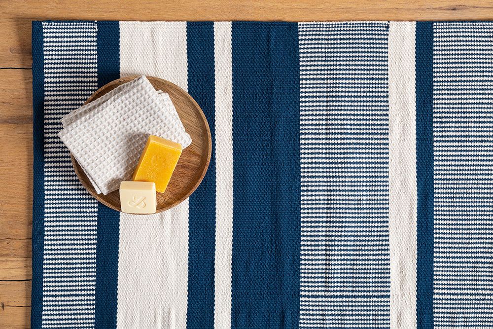 Navy Hues Bath Mat