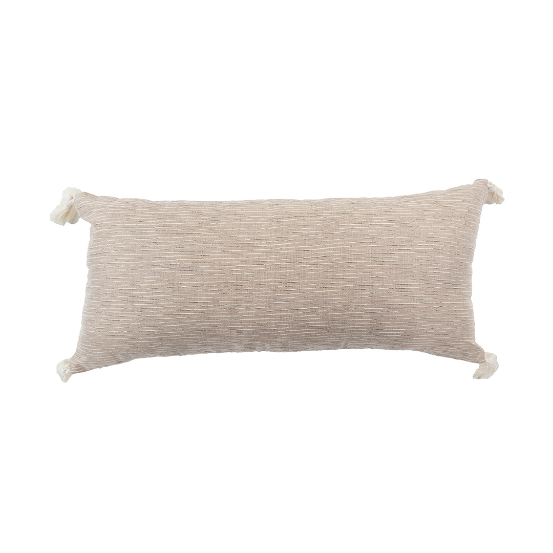 Beige Lined Akhmim Cushion