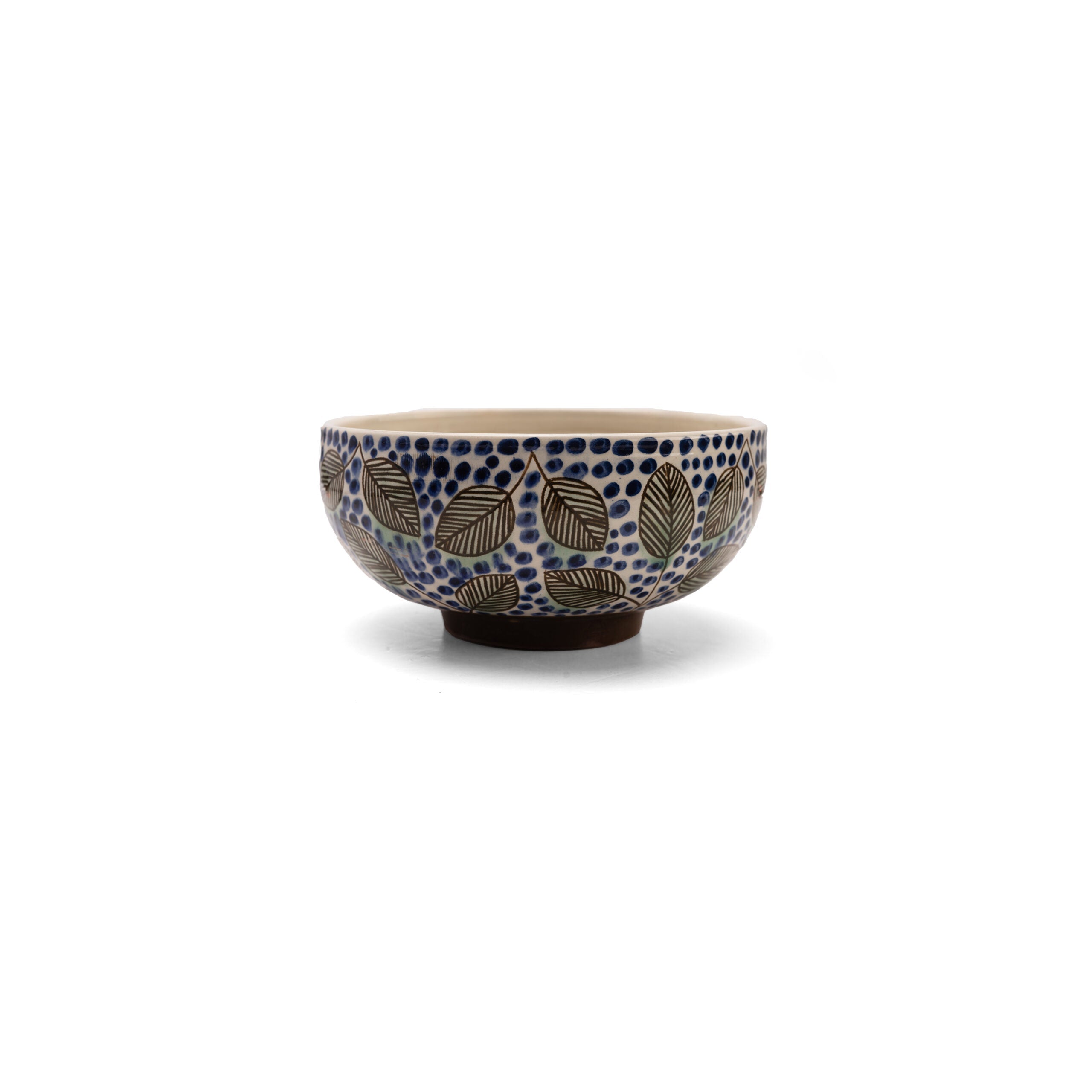 Blue Dots Serving Bowl