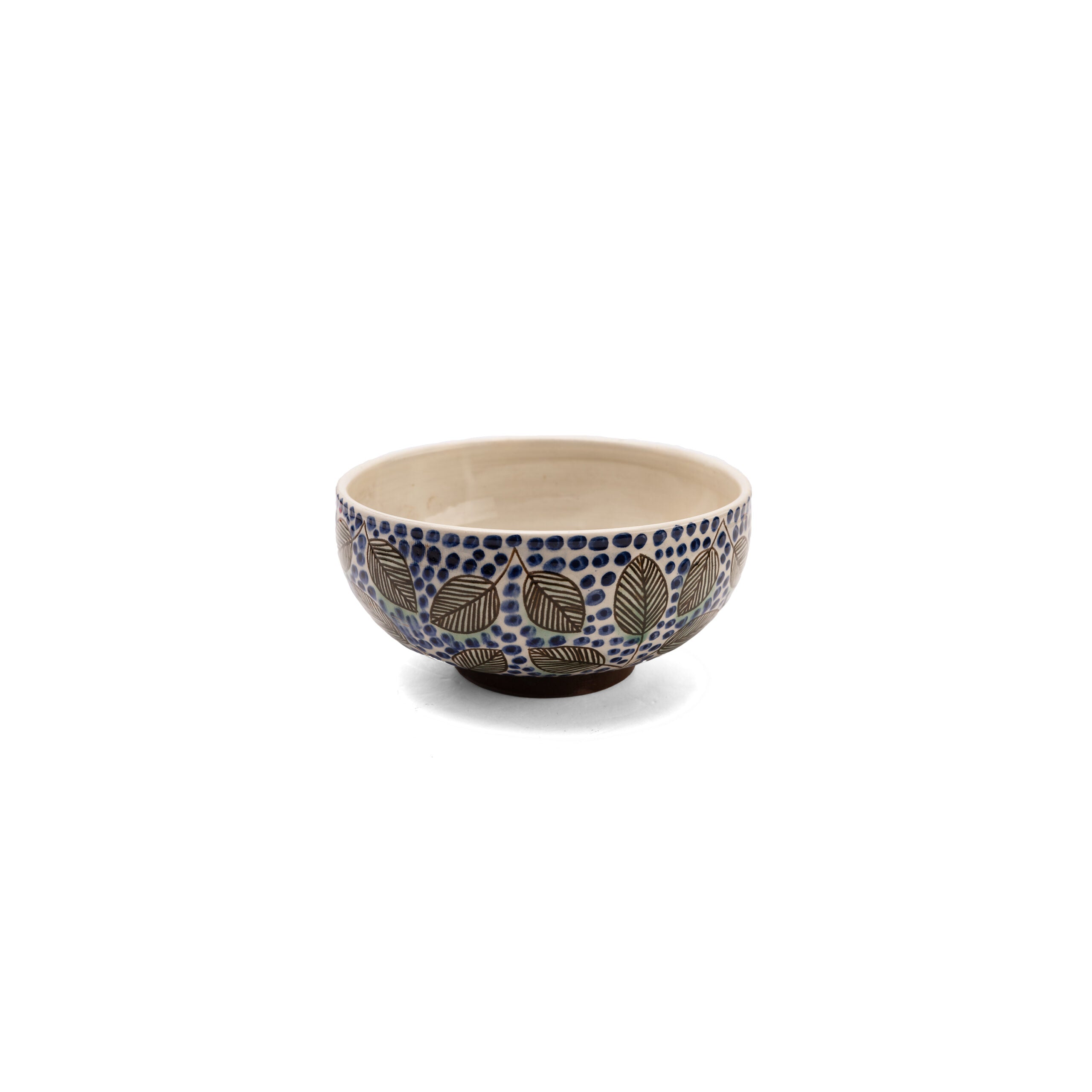 Blue Dots Serving Bowl