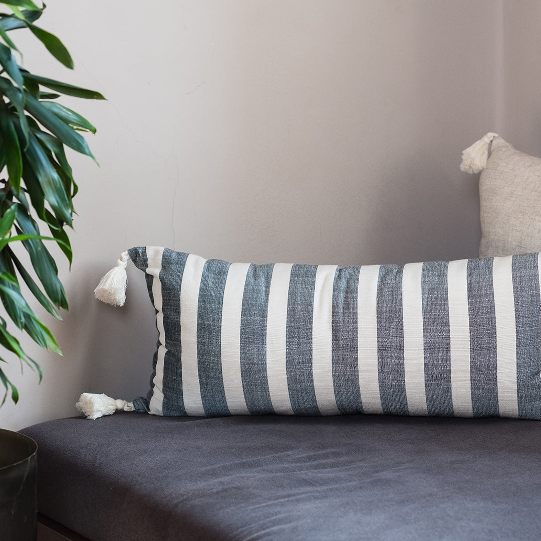 Navy Stripes Akhmim Cushion