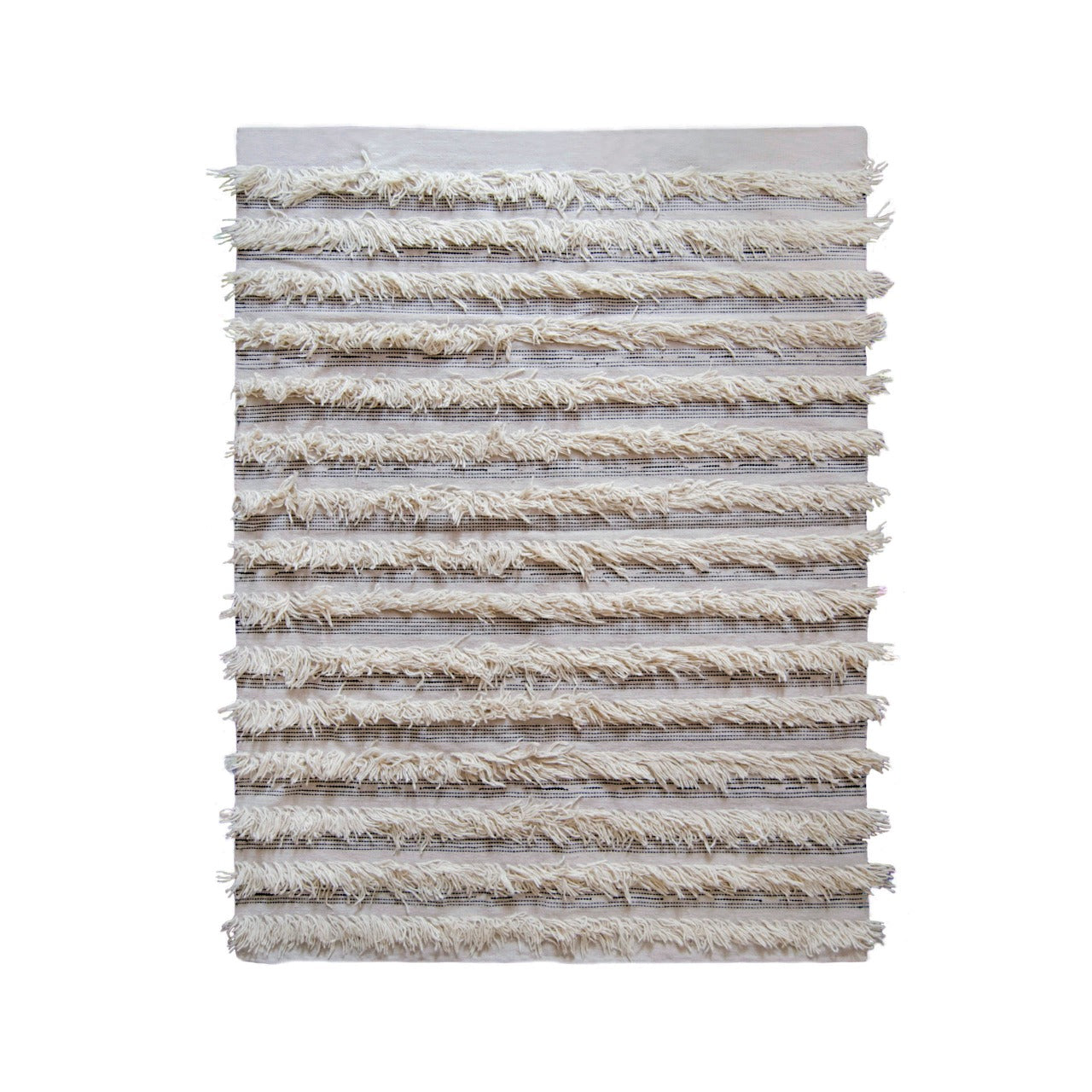 White Fringe Rug